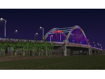 阜陽潁上縣潁河四橋亮化