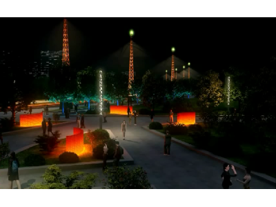 上海徐匯濱江公共公園夜景照明